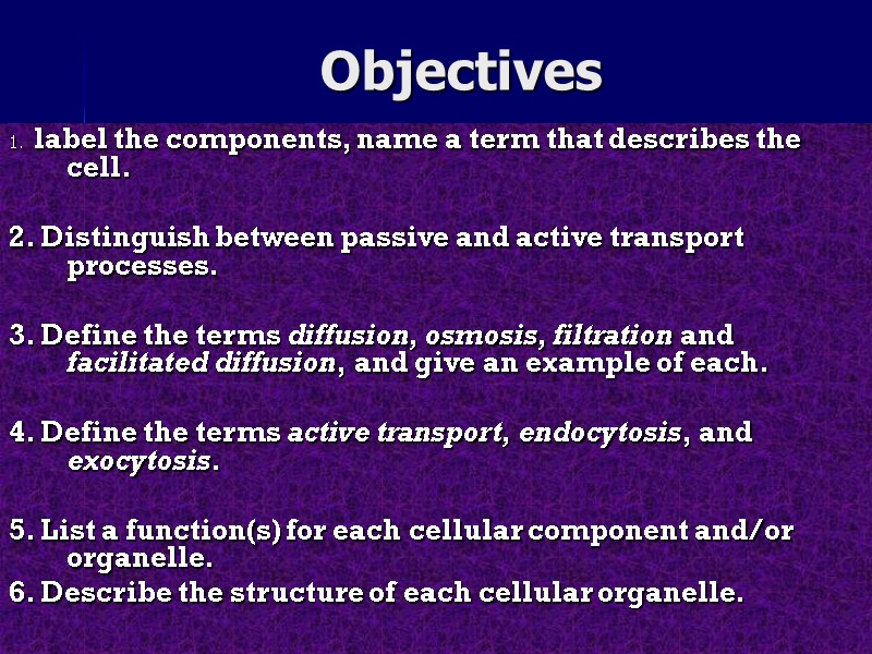 ahmad ata 2 Objectives  1.  label the components, name a term that